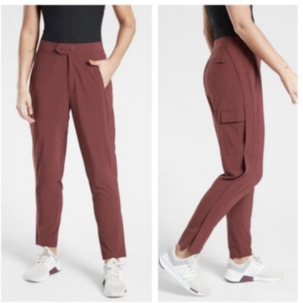 Athleta Uptown Ankle Pant Burgundy Size 6